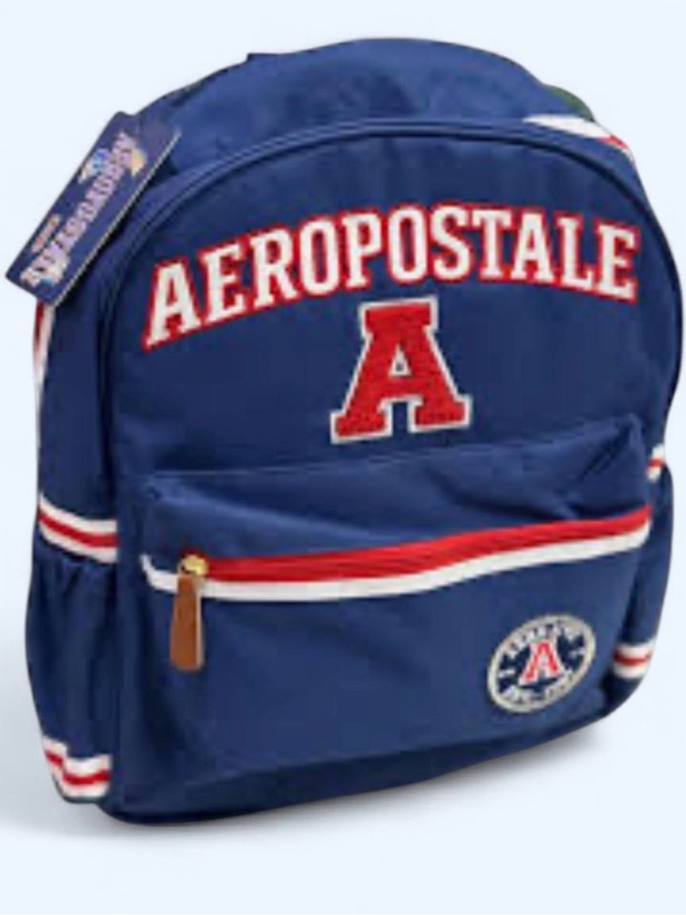 Aeropostale Kids Navy Blue Backpack with Red & White Trim